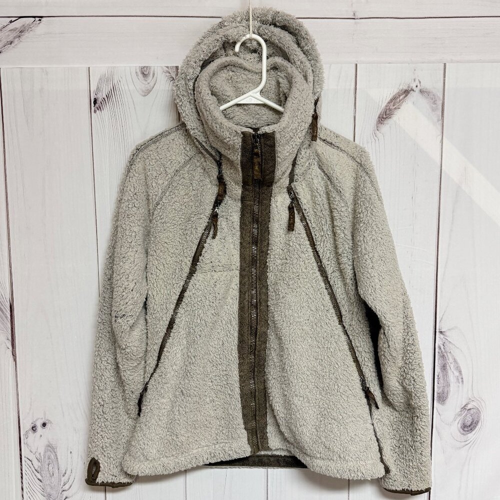 KÜHL‎ Women’s Flight Jacket Large Stone Sherpa Fleece GUC